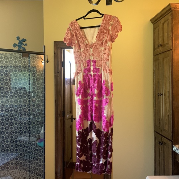 JS Collections Gorgeous Embroidered Dress - Picture 2 of 4